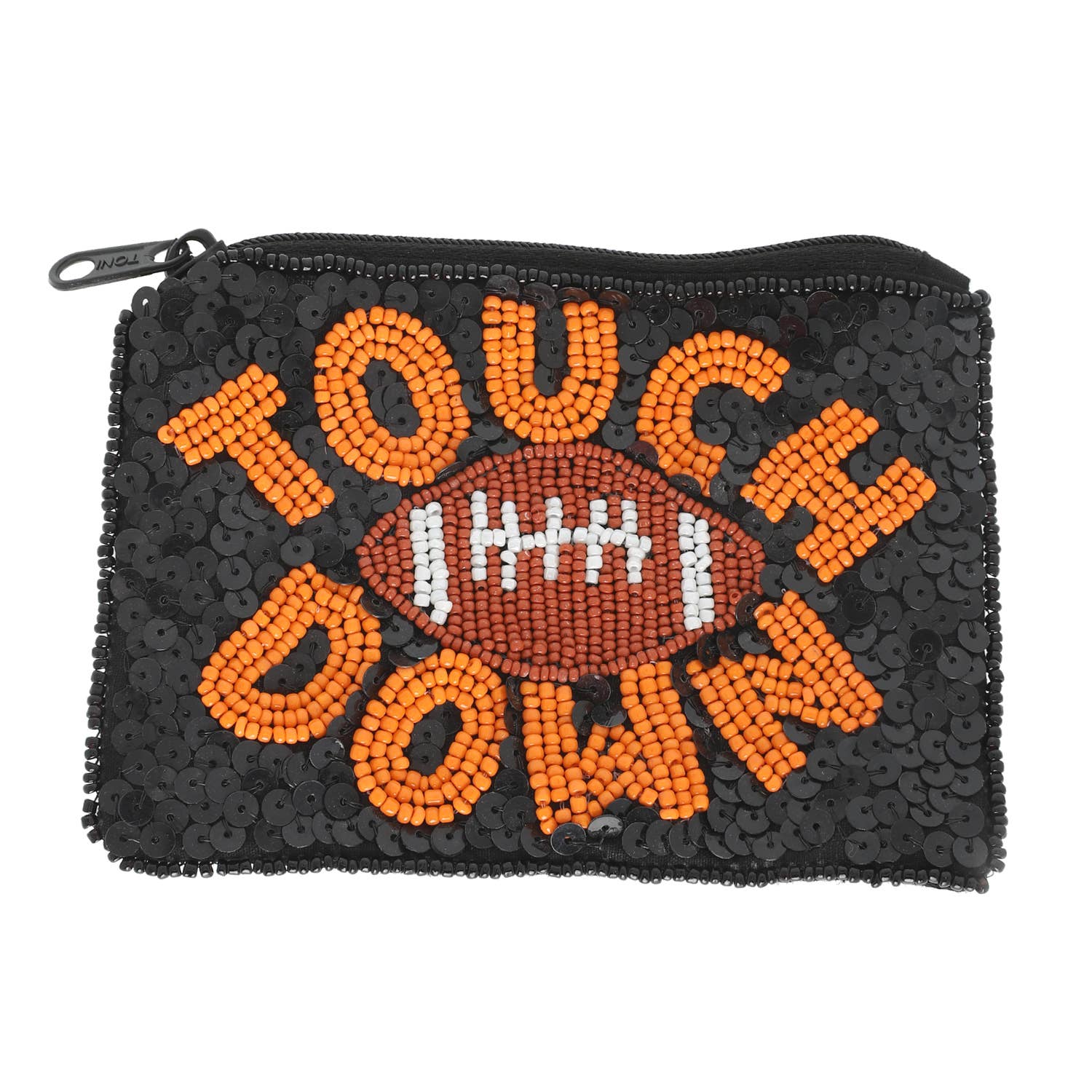SP Sophia Collection - Wholesale Coin Purse - Women's - Game Day Football beaded Sequin Coin Bag4