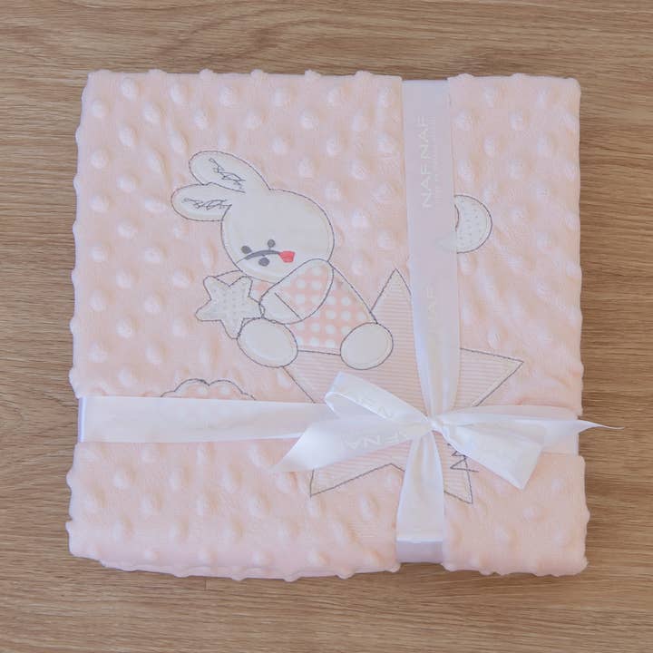 MANTA BUBBLE 100% POL RABBIT STARS AQUA PINK por atacado de S&P NEWBORN, S.L.(Naf Naf )