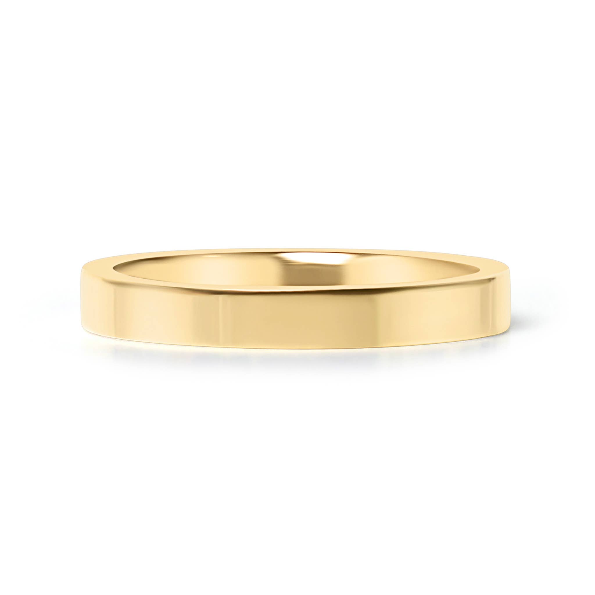 WJW - Wholesale Band/Stacked Ring - 18K Gold Stainless Steel Blank Flat Band Ring