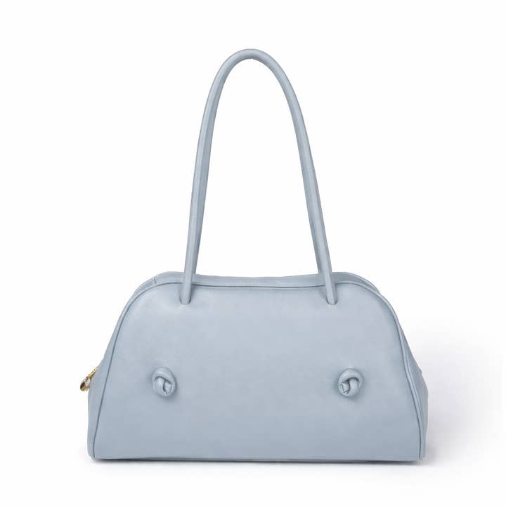 Alina Smooth Bowling en cuir lisse avec poignées réglables pour la vente par Roberta Gandolfi