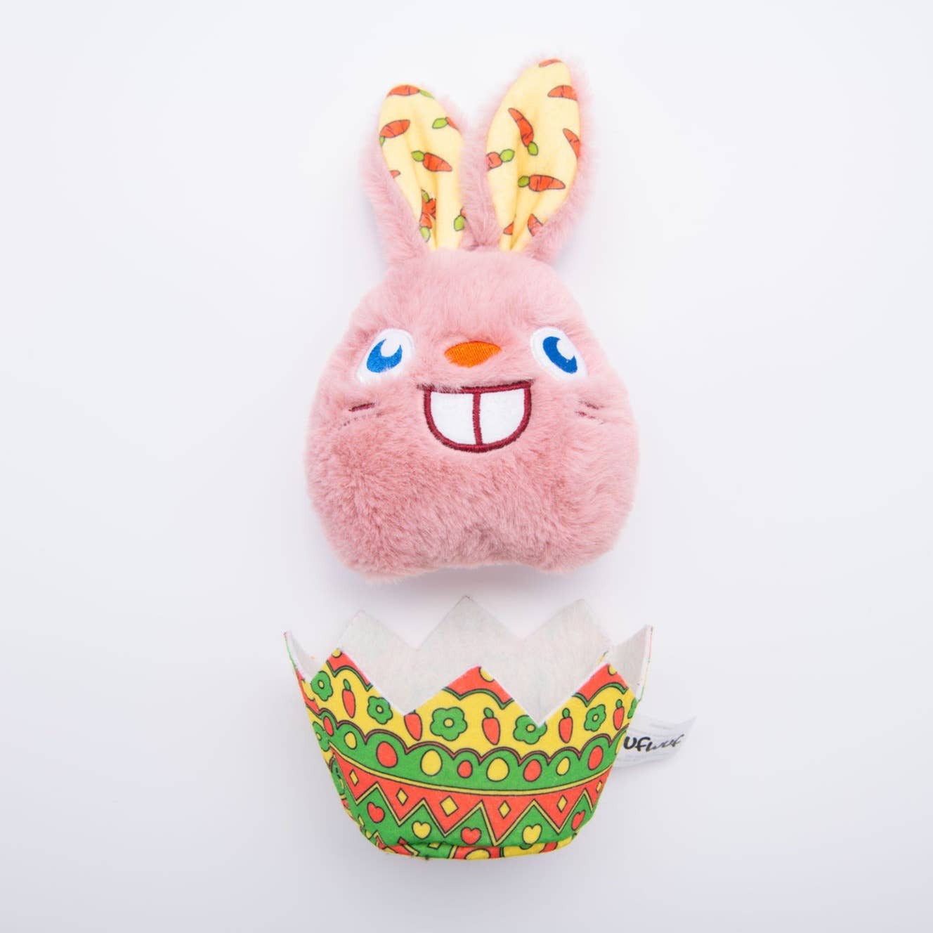 WufWuf – wholesale Pet plush toy – Dog – WufWuf Rabbit In The Egg Shell Interactive Plush Dog Toy2
