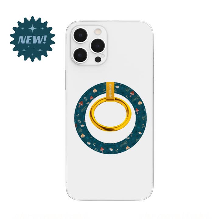 Agarre de Teléfono con Anillo MagSafe de Patrón de Setas Shroomnight (ACABADO MATE) para venta al por mayor de Doohickle Designs