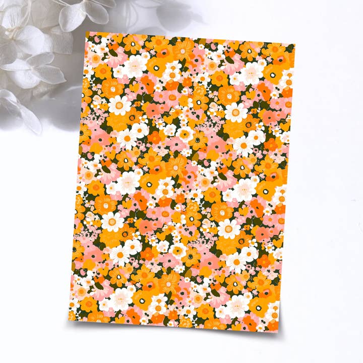 Transferpapir – Retro Floral | Til Polymer Ler - Vandoverføringspapir - 278 for engroshandel hos S.I. Originals