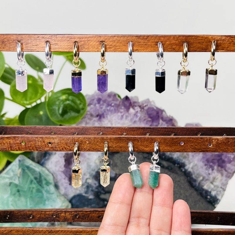 Rock Paradise - Wholesale Dangle Earrings - Crystal Point Earrings Assorted Stones8