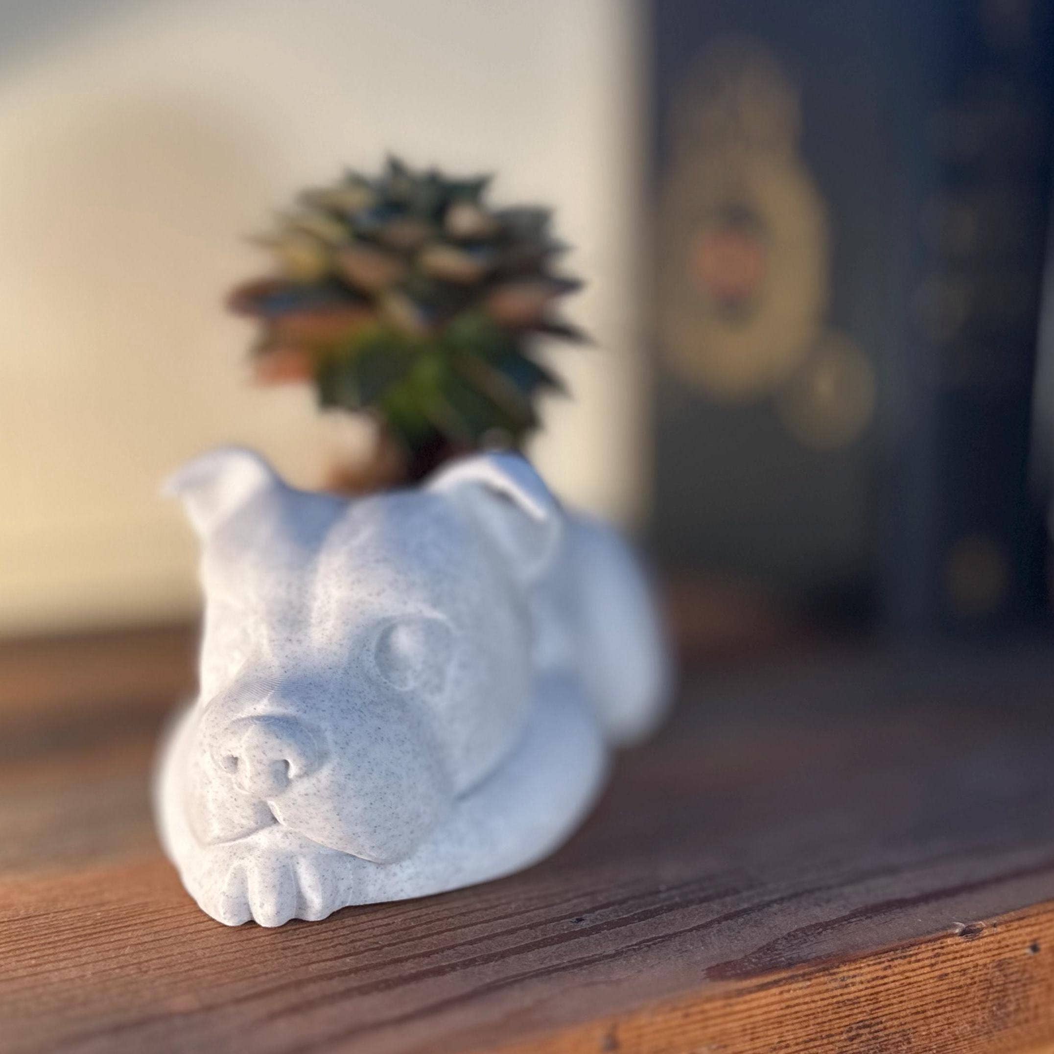 <3 Studio - Wholesale Plant Pot - Unique Planter: Staffordshire Bull Terrier - Succulent & Desk Companion for Dog Lovers0
