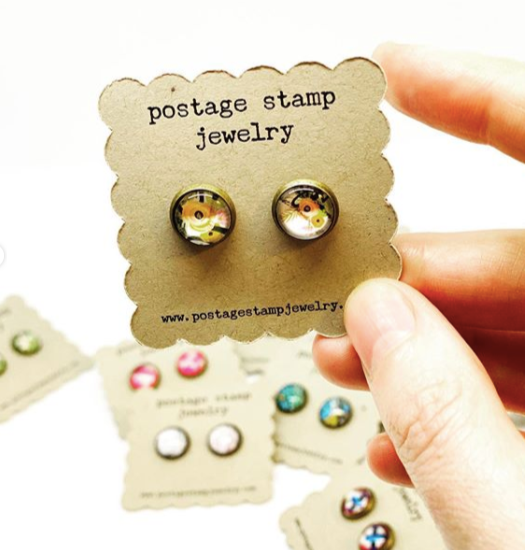 Postage Stamp Jewelry - Wholesale Stud/Post Earrings - Assorted Stud Earrings1