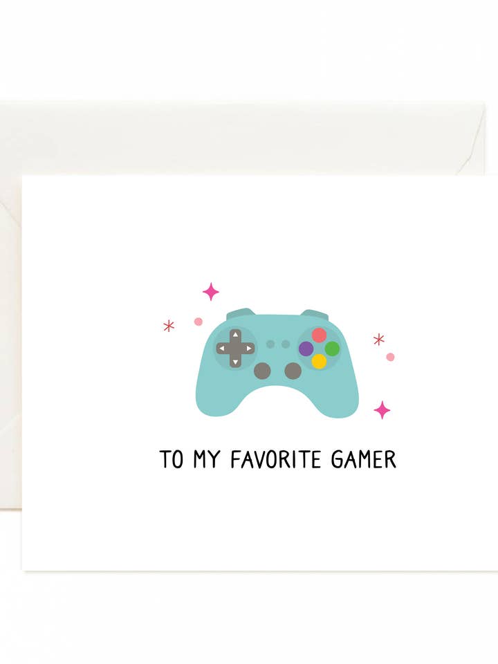 To My Favorite Gamer Greeting Card for wholesale by Tickle Me Lavender