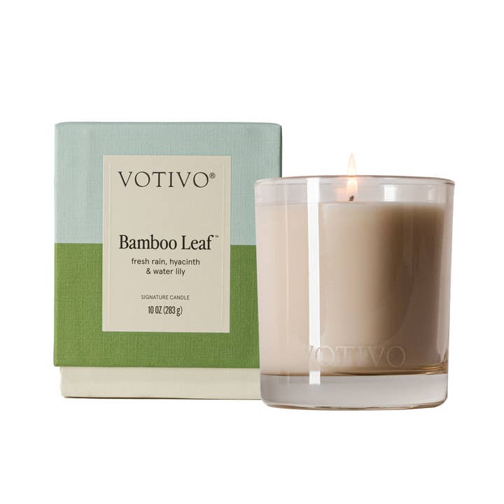 Bamboo Leaf Signature 10 oz Candle for wholesale by Votivo