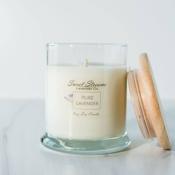 Glass Candle for wholesale by Sweet Streams Lavender Co.