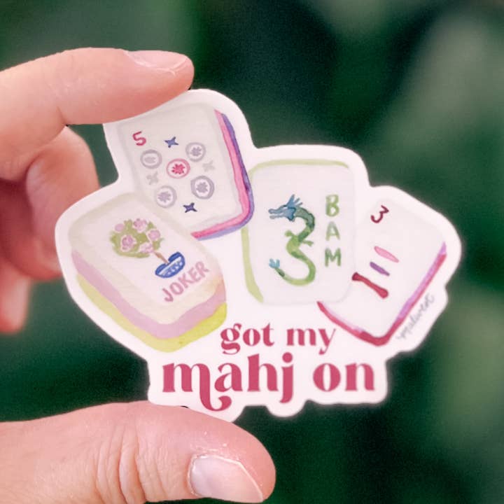 Mahjong Mahj On Vinyl Sticker for wholesale by MALWEST design