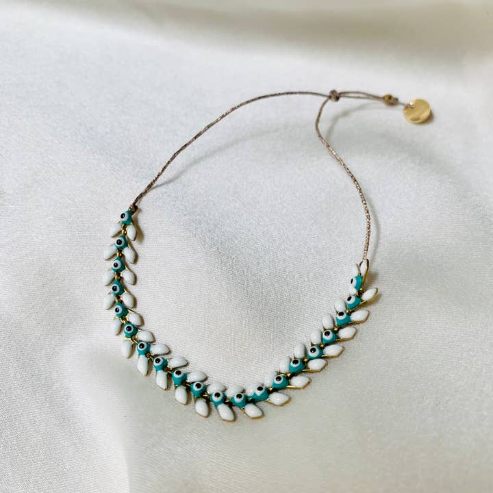 Sophie Deschamps Bijoux – Engroshandel Armbånd med led og kæde – LEOPOLD armbånd med emaljeret kæde4