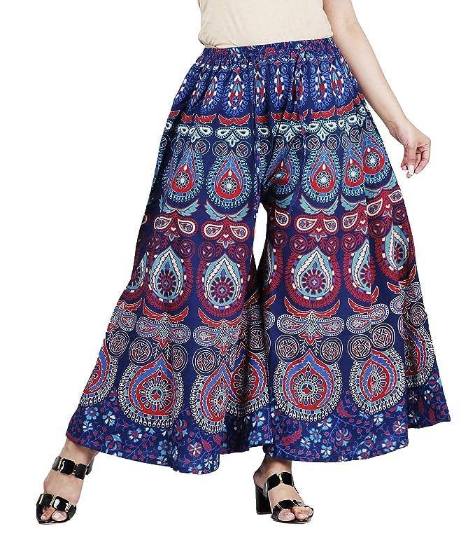 Bhawana Handicrafts – Großhandel Hose – Damen – 5-teiliges Set mehrfarbiger handgefertigter Palazzo-Hosen aus Baumwolle5
