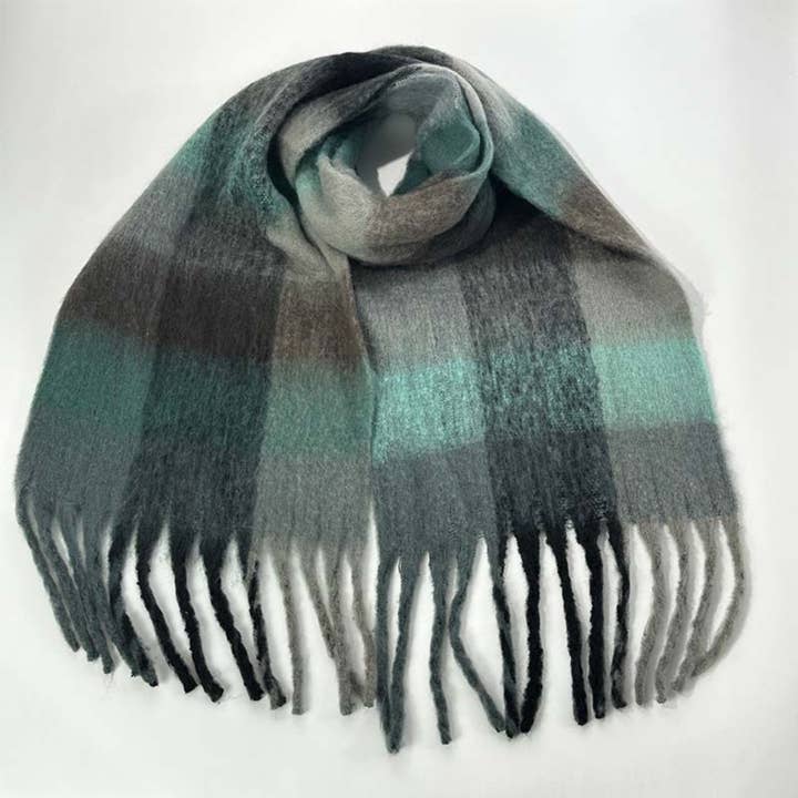 NINEXIS - Wholesale Scarf - Women's - CWASC1578_WINTER PLAID THICKENED WARM SCARF SHAWL8