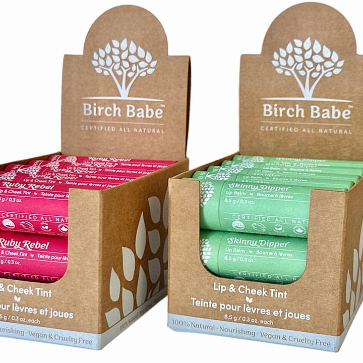 Lip & Cheek Tints and Balm - Boxes - Bulk for wholesale by Birch Babe