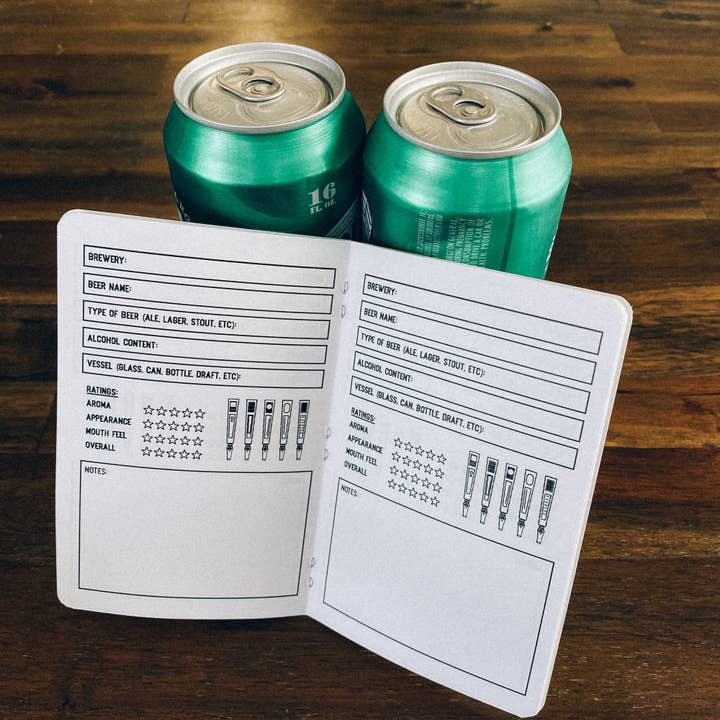 Justin Ryan Books - Wholesale Notebook - Beer Log Book - Two 20-page books - Review your beer tasting3