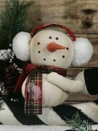 Earmuff Snowman on Candycane for wholesale by DNS Designs