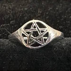 Sterling Silver Pentacle - Large Ring for wholesale by Zeppo Merchandisers Inc