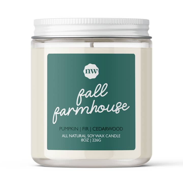 Fall Farmhouse | Fall Candle, 8 Oz for wholesale by Noteworthy Co