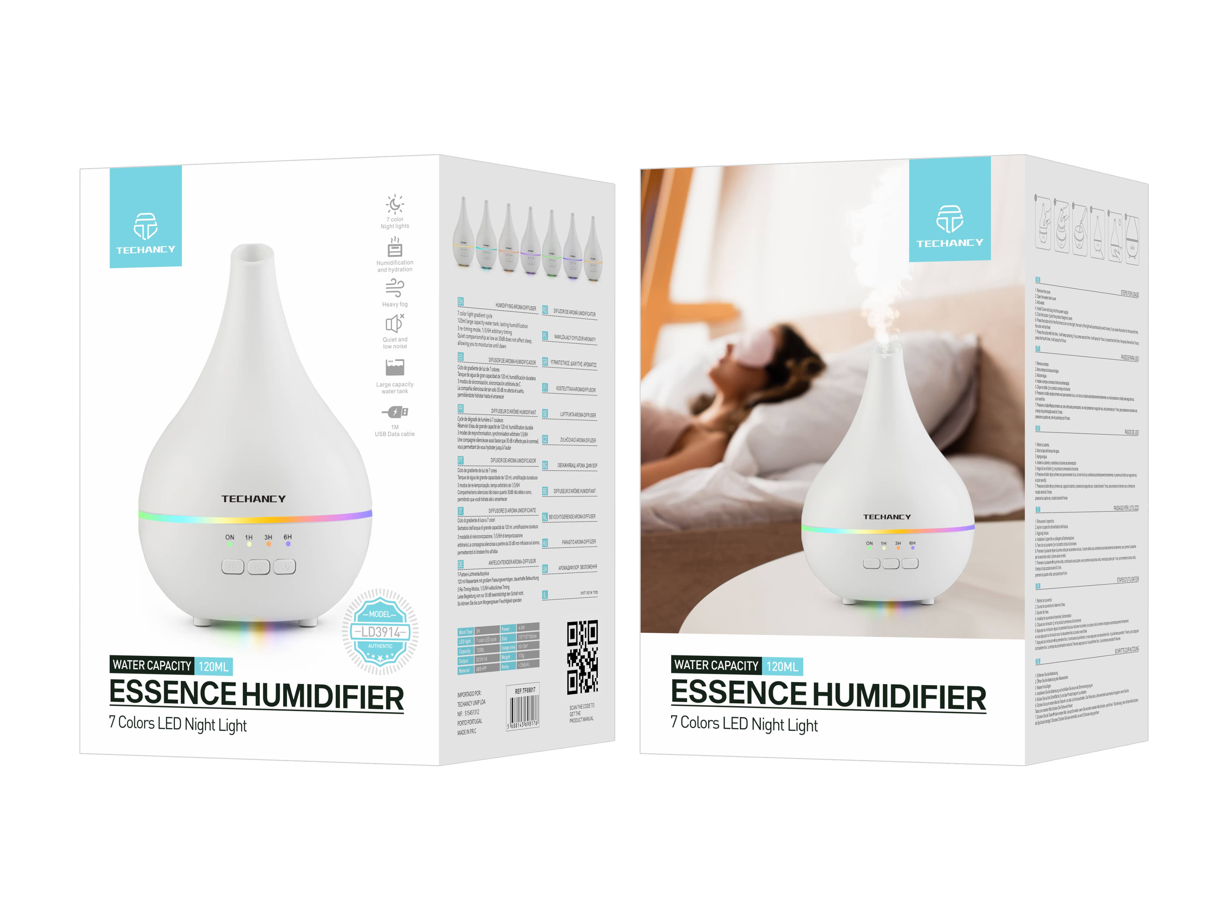 TECHANCY - Wholesale Electronic Diffuser - TECHANCY Oil Diffuser Humidifier 120ML2