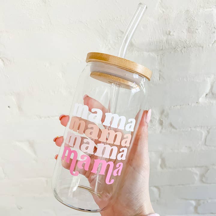 LovealwaysDesignsUS - Wholesale Drinking Glass/Cup - Iced coffee glass; beer can glass; Libby glass mama glass