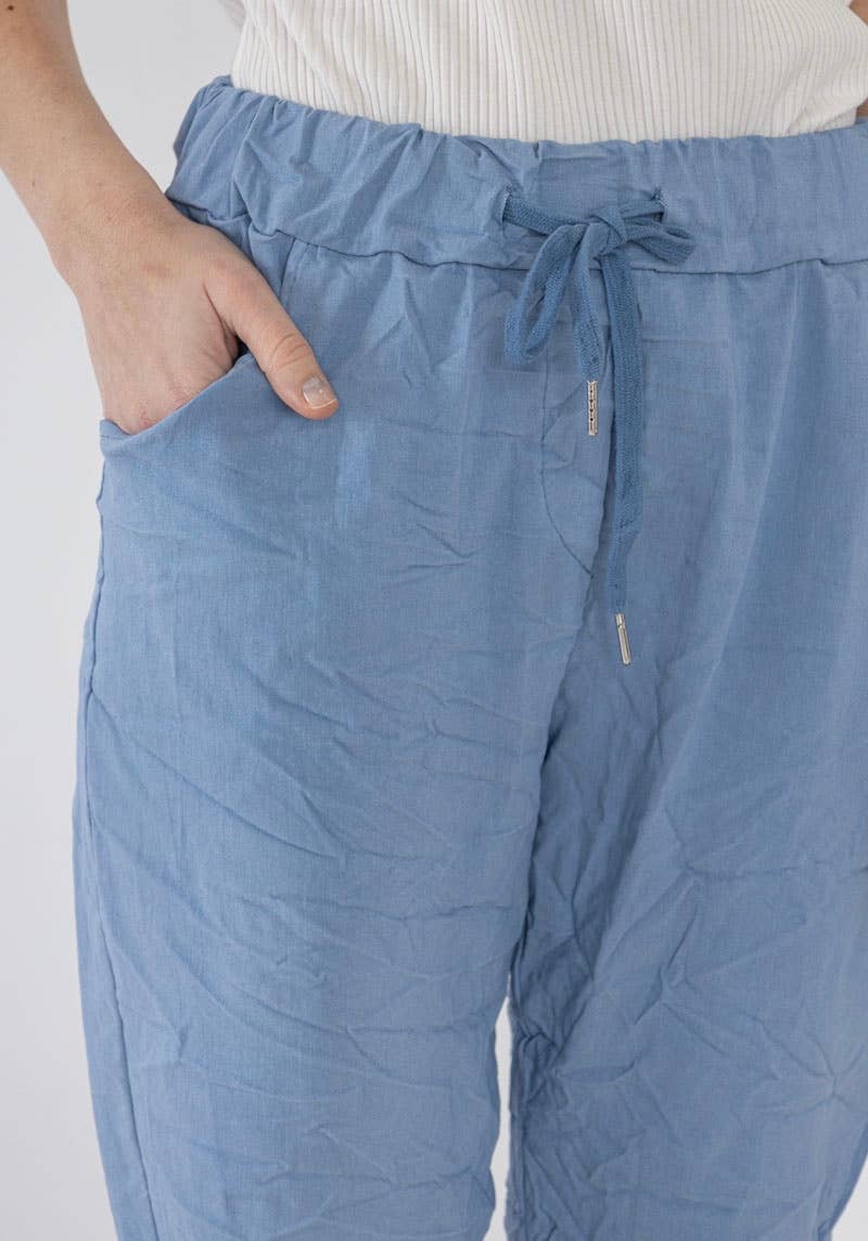 LINEN & COTTON HOUSE – wholesale Pants – Women's – 77312 WRINKLED PANTS WITH LARGE POCKETS24