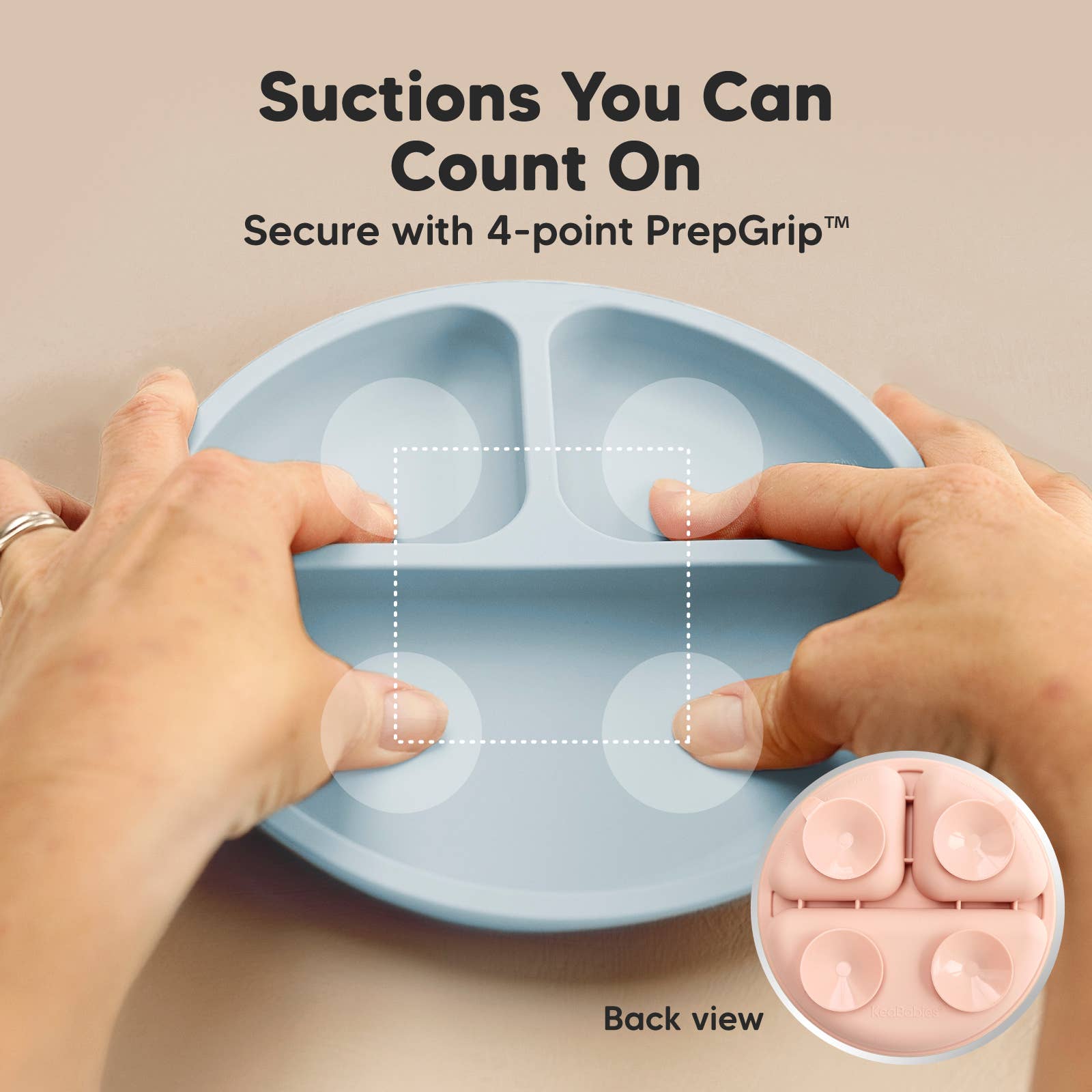 Mellow 3-Pack Prep Suction Plates with Lids BPA-Free Baby Plate for wholesale on Faire2