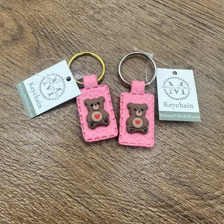 Making with Molli - Wholesale Keychain - Women's - Polymer Clay Teddy Bear Keychain2