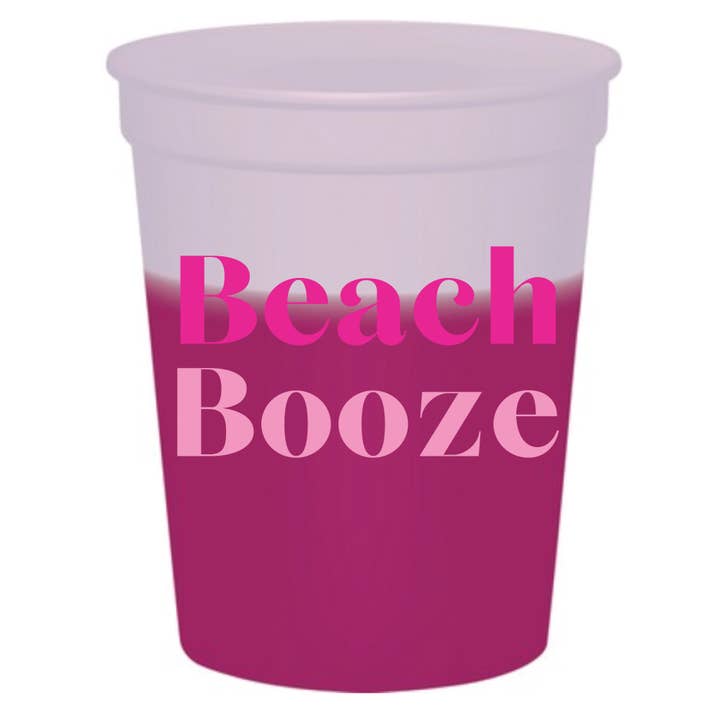 Beach Booze, tazze da stadio che cambiano colore, estive per la vendita all'ingrosso da parte di Sip Hip Hooray