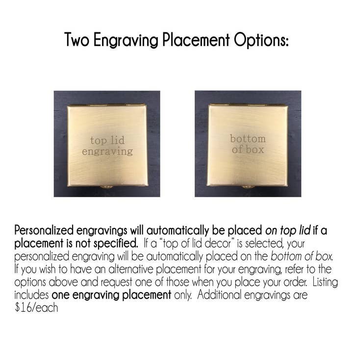 Metal Cloth & Wood - Wholesale Decorative Box - Custom Engraved Rectangular 2.13" x 1.75" Brass Pill or Trinket Box3