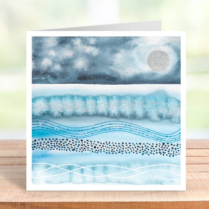 Moonlight greetings card for wholesale by NaviStitch
