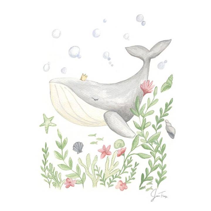 Pretty Whale for wholesale by Jessica Frasz Studio
