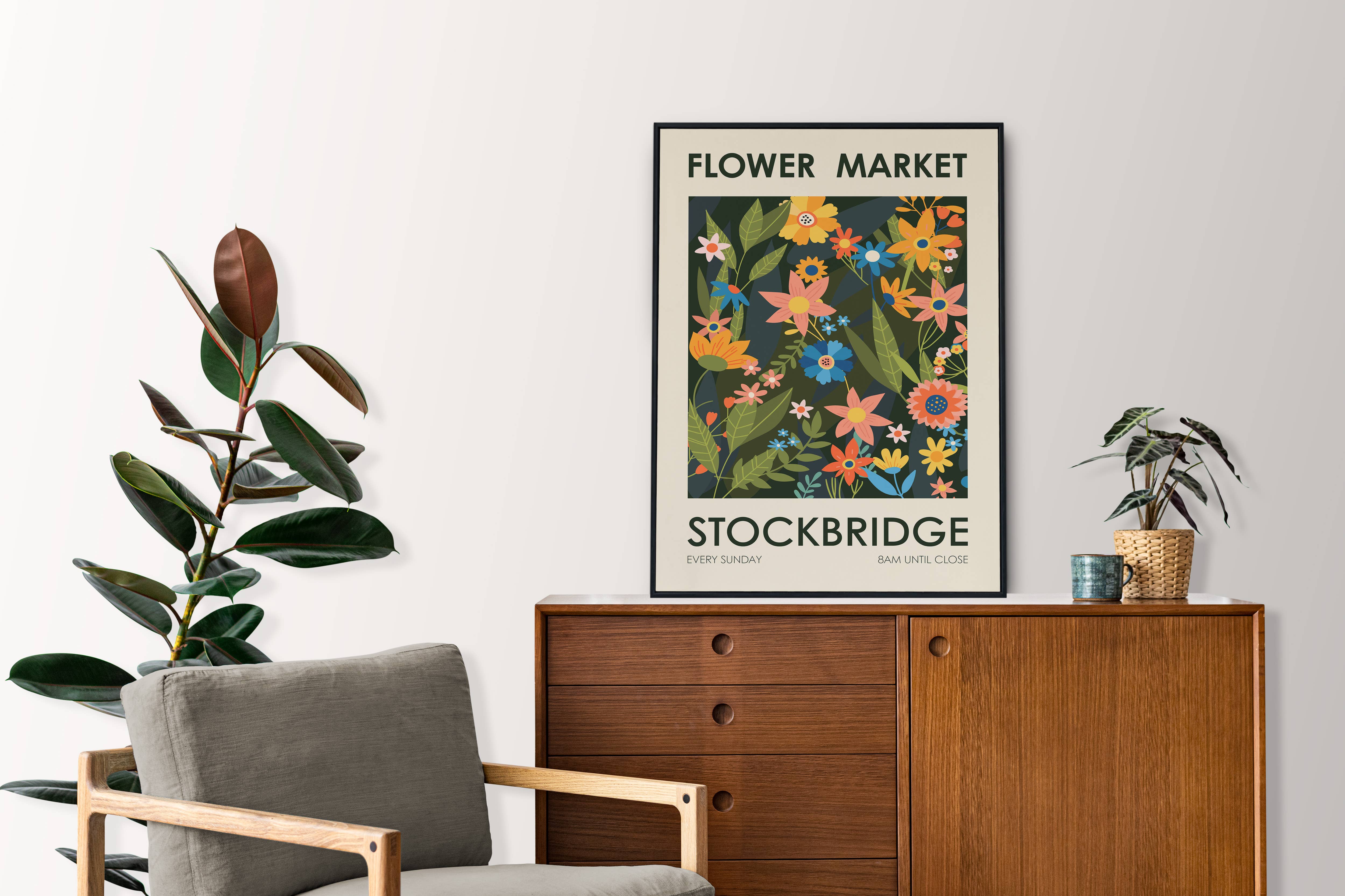 Jaffa Orange – wholesale Art print – Flower Market Edinburgh Print, Floral Poster Boho Plant Gift2