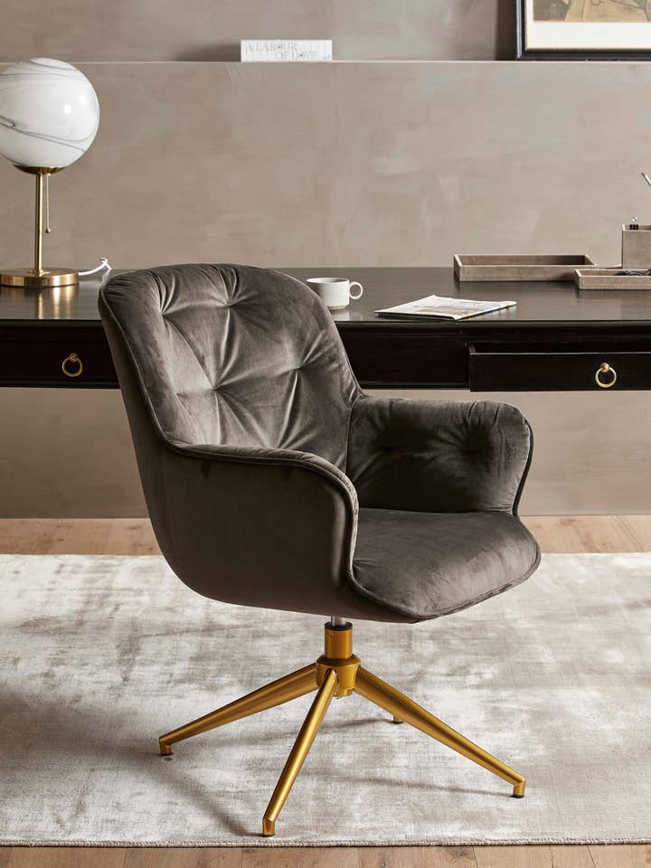 Lea Office Chair, Velvet for wholesale by Nordal