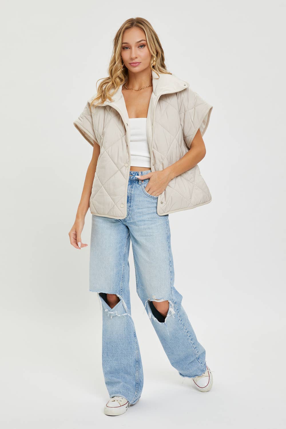 Sweet Lovely by Jen - Wholesale Outerwear Vest - Women's - QUILTED  PADDED VEST OUTERWEAR 1