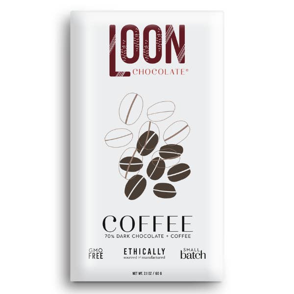 Coffee Dark Chocolate for wholesale by Loon Chocolate