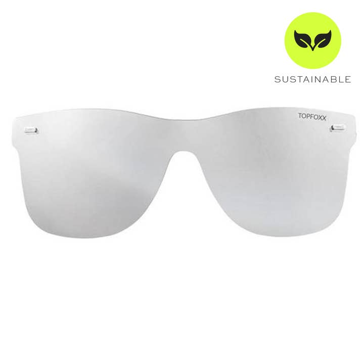 Sustainable Future Wife - Silver Square Wayfarer Sunglasses for wholesale by TOPFOXX