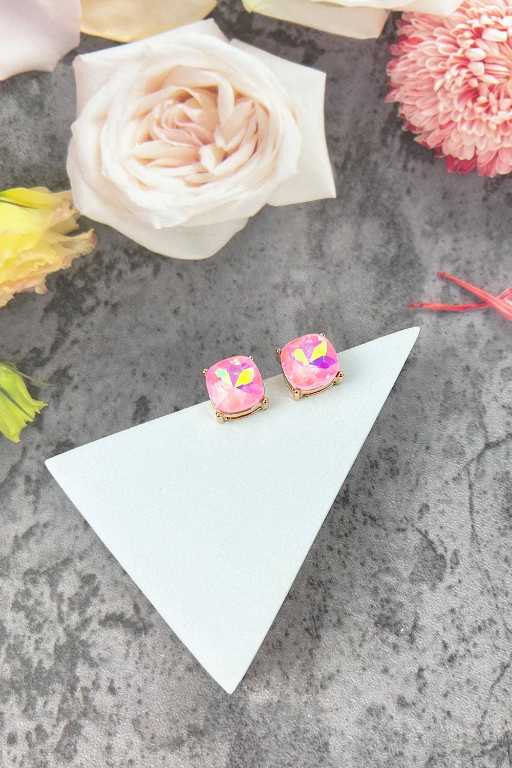 JHP Collection - Wholesale Stud/Post Earrings - VARIETY COLORS OF SEMI PRECIOUSGLASS POST EARRINGS19