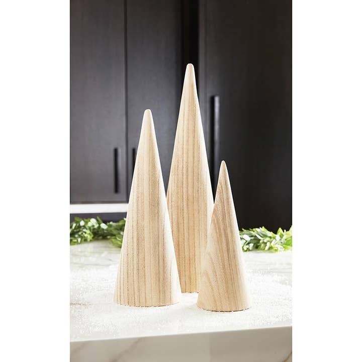 Santa Barbara Design Studio by Creative Brands - Wholesale Christmas Decoration - Natural Wood Cone Tree - Large