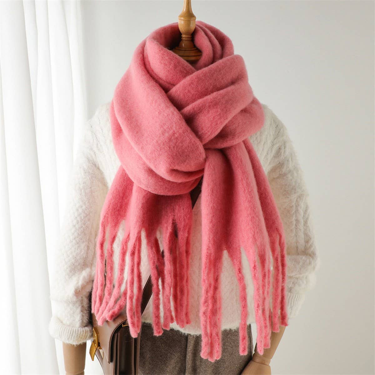 ACCITY - Wholesale Scarf - Women's - Mohair Tassel Scarf for Winter, Unisex Long Shawl_CWASC096517