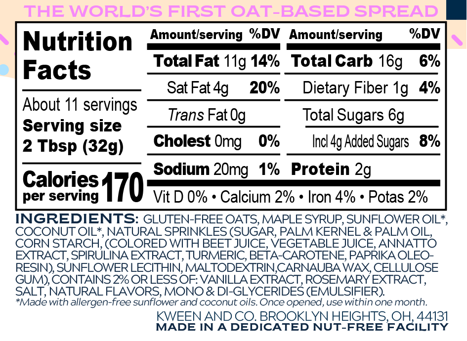 Oat Haus - Vente Beurres de noix - Gâteau d'anniversaire au beurre granola Easy Stir | Tartinade sans noix9