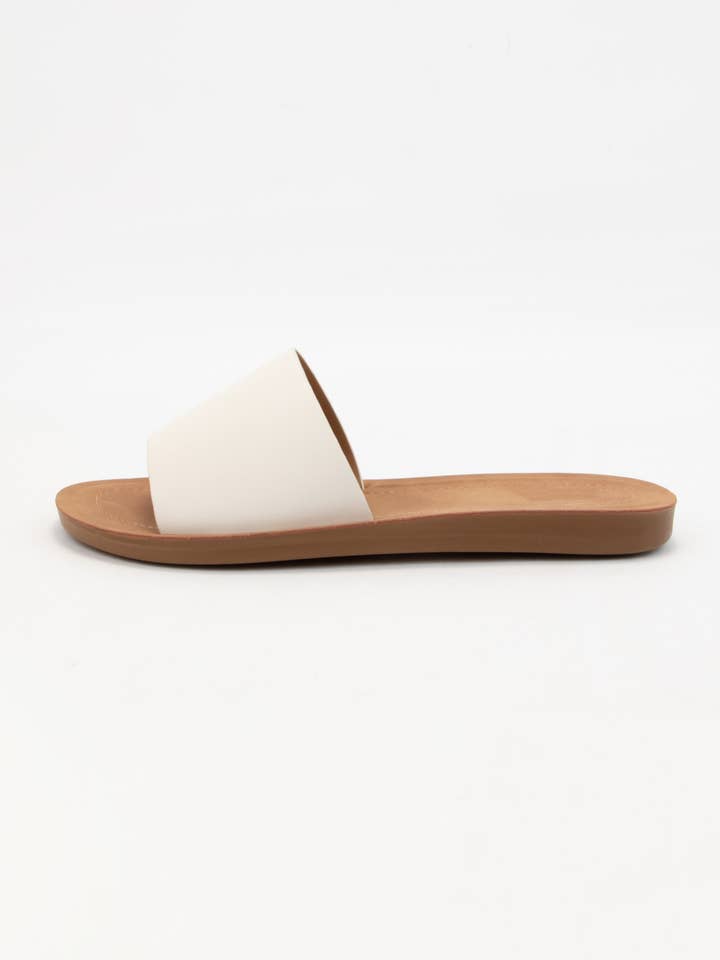 CCOCCI - Wholesale Slides - Women's - BASIC BOLD UPPER FLEXIBLE SOLE SLIDE