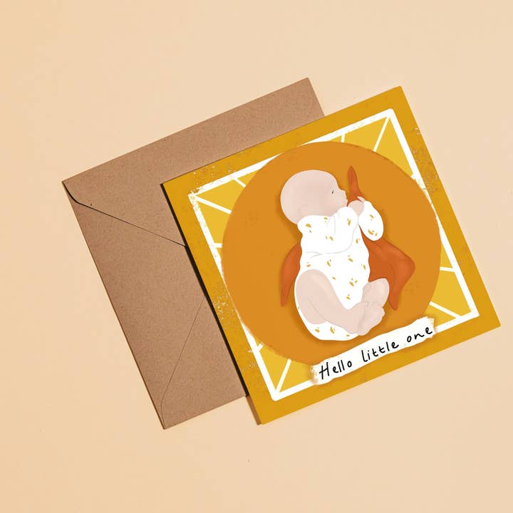 New Baby Greetings Card for wholesale by Fi Moszoro Design & Illustration
