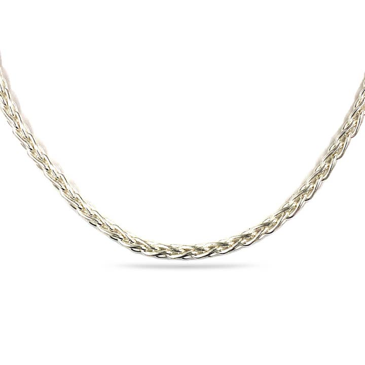Sterling Silver Wheat Chain Necklace (3MM) for wholesale by Freedom Clasp