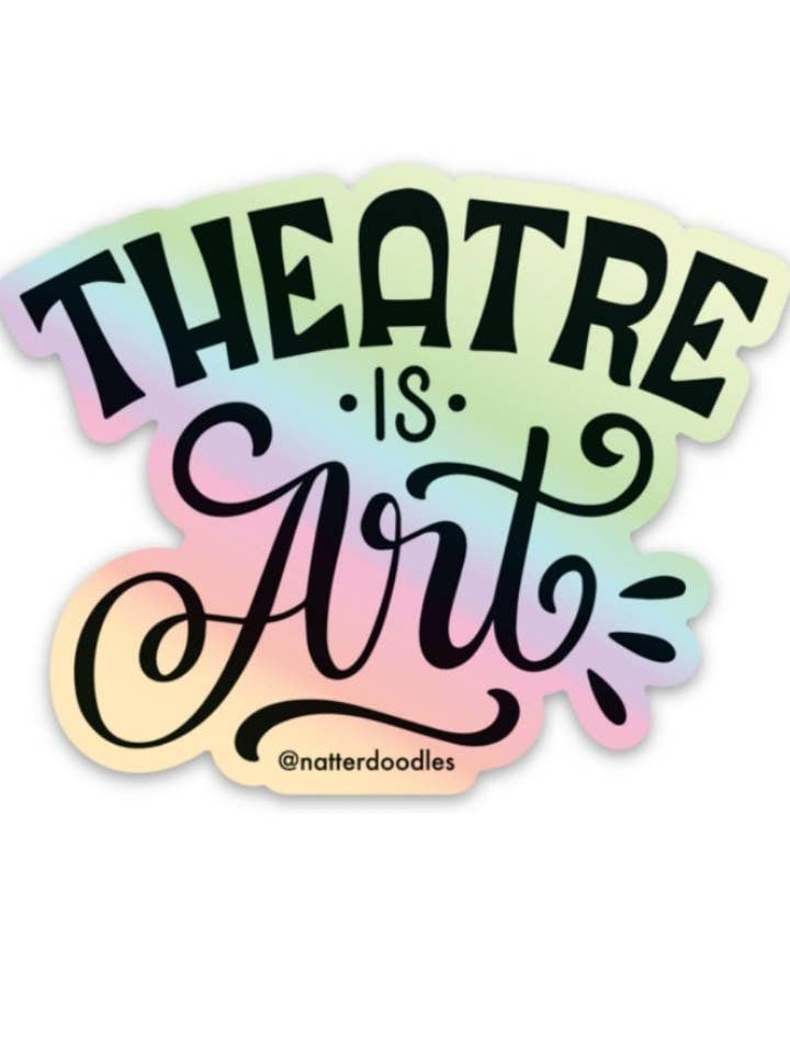 Théâtre est Art Autocollant d'Acteur de Drame Holographique pour la vente par NatterDoodle