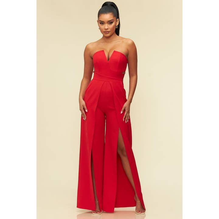 COMBINAISON BUSTIER À FENTE OUVERTE pour la vente par Luxxel