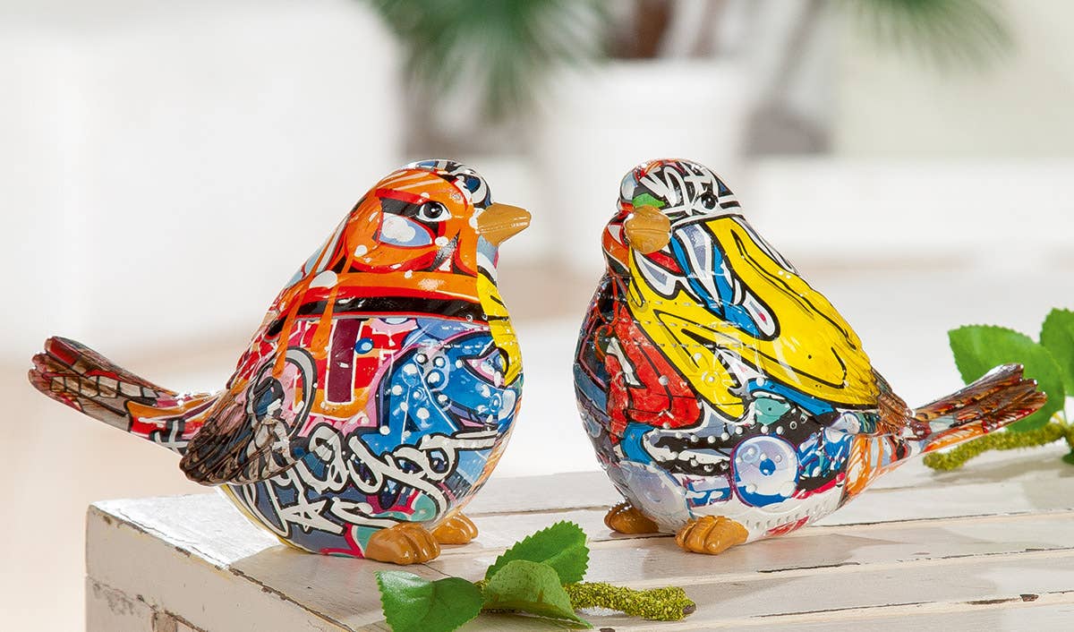 Gilde Handwerk Macrander GmbH & Co. KG - Wholesale Decorative Figurine - Street Art VE 4 Bird Figure 1