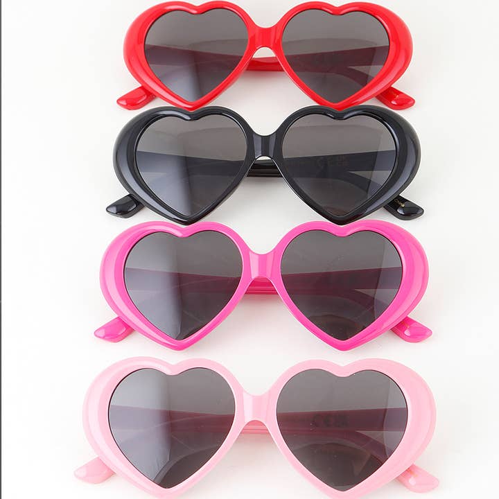 Bright Twin Hearts Sunglasses for wholesale by 3AM BY H&D ACCESSORIES