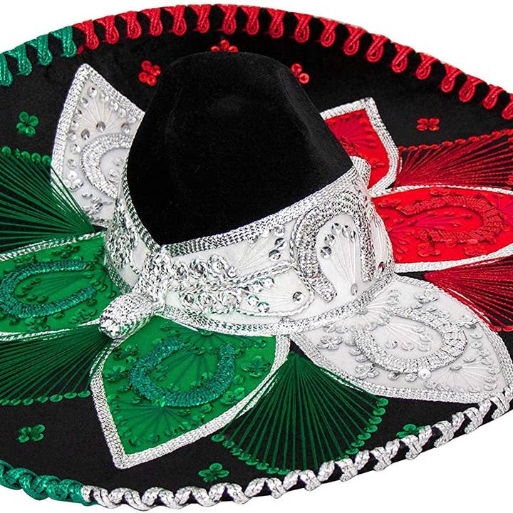 FESTMEX - Wholesale Cowboy Hat - Unisex - Authentic Adult Mexican Sombrero Mariachi Charro Hat, Premium Mexican Hat for Costume Parties, 5 de Mayo, 16 de Septiembre