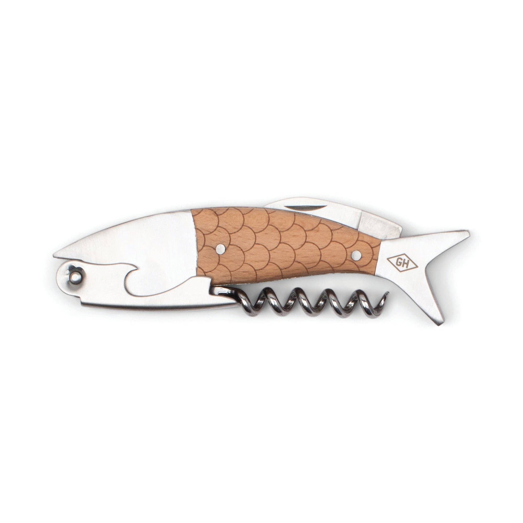 Designworks Collective – wholesale Bottle/wine opener – Fish Shaped Waiter's Corkscrew3