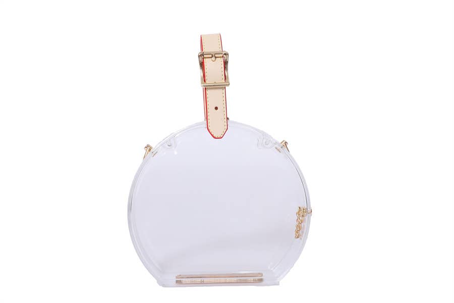 Nima Accessories Inc – wholesale Crossbody bag – Women's – Ladies Clear See Thru Round Shape Acrylic Bag Handbag